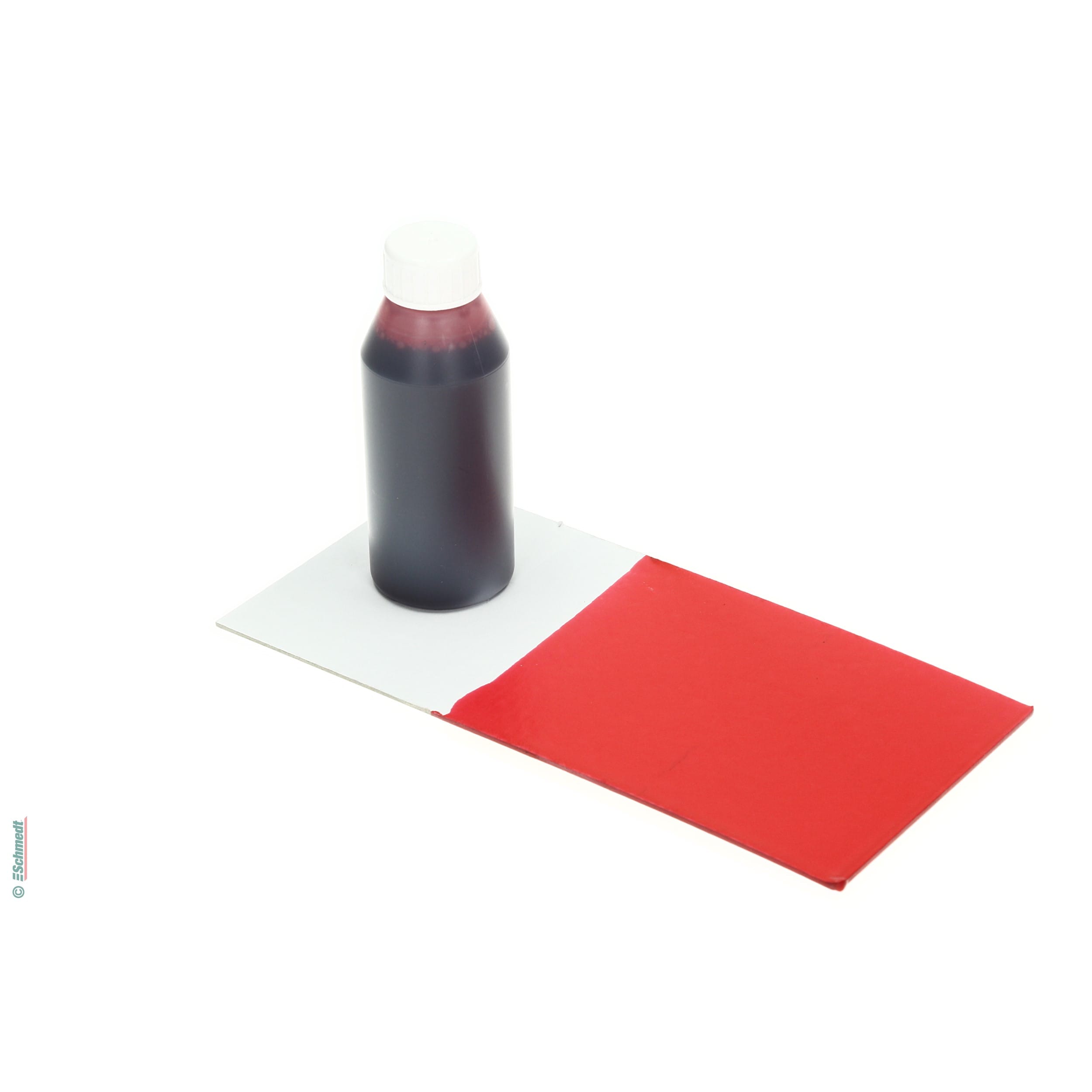 Peinture de colle - Couleur rouge - Contenu Bouteille / 990 ml - pour teindre colles à dispersion comme p. ex. pour bloc-notes ou livres à d... - image-1