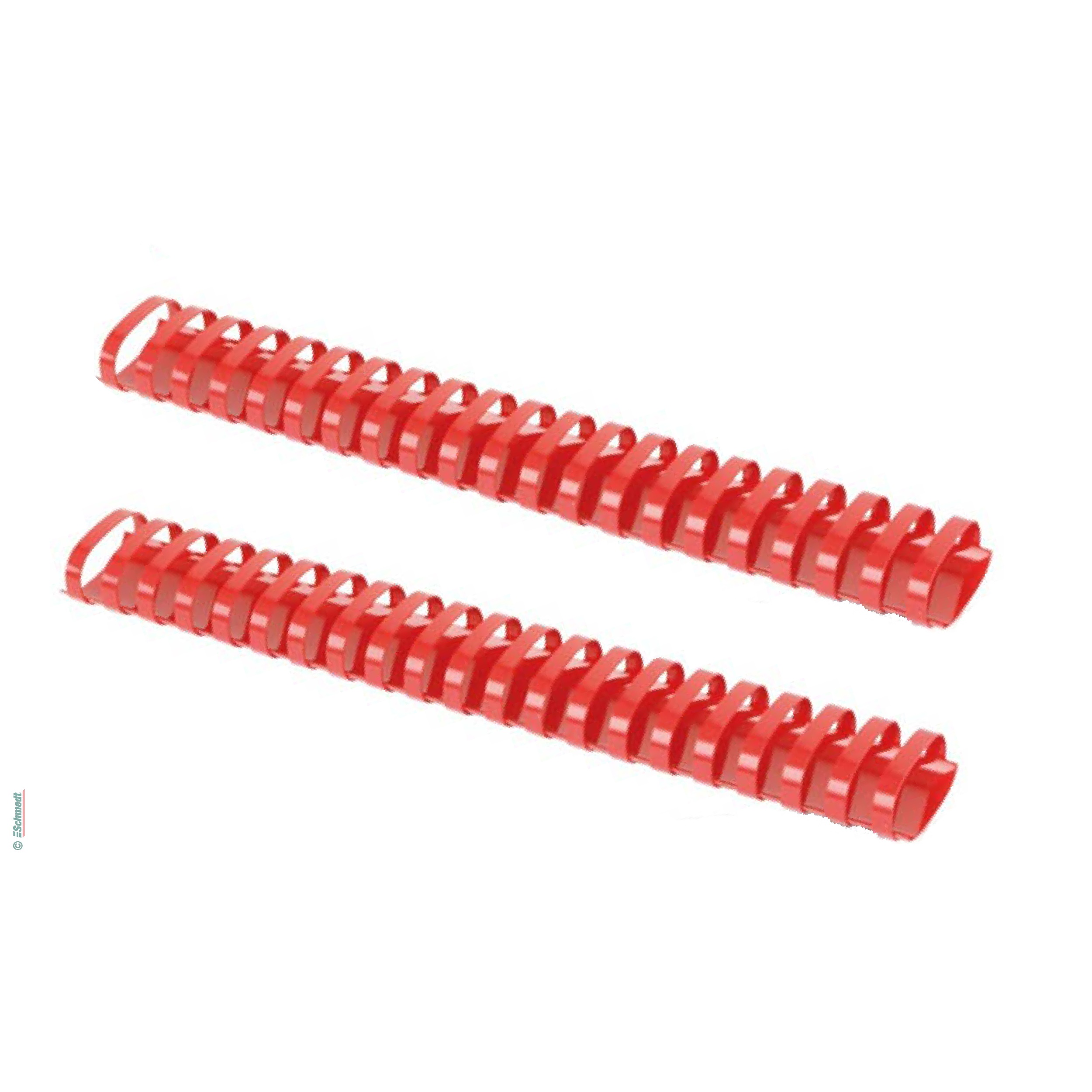 Anneaux plastiques - rouge - 32 mm Ø - Pas EUROP - 24 boucles - pour DIN A4...