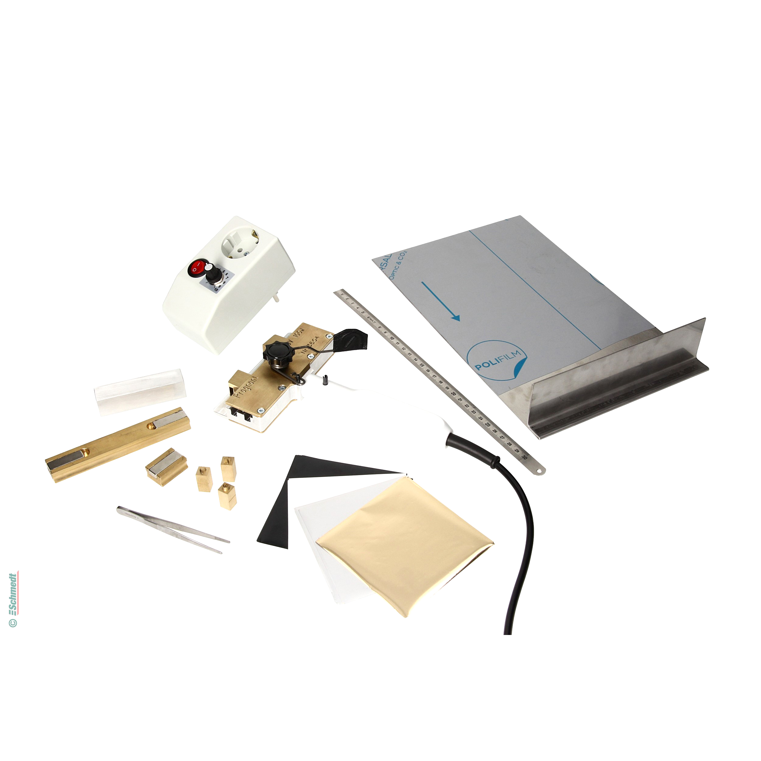 PräGnant | Presse à dorer manuelle - Version Kit complèt pour 110 V - Applications : pour la dorure de couvertures en toile, en cuir et en p... - image-1