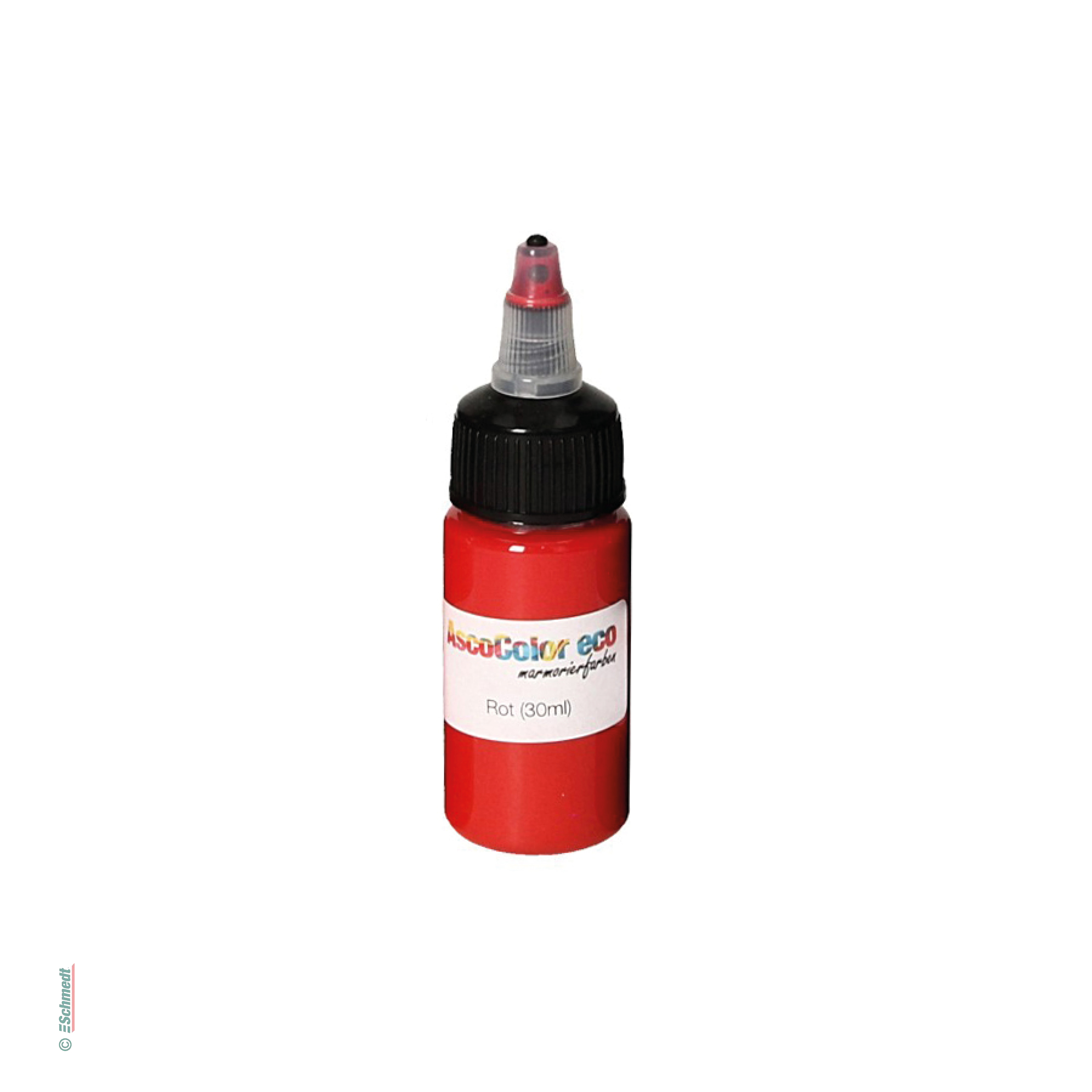 AscoColor eco - peinture à marbrer - Couleur 103 - rouge - Contenu Bouteille / 30 ml - pour créér papiers marbrés...