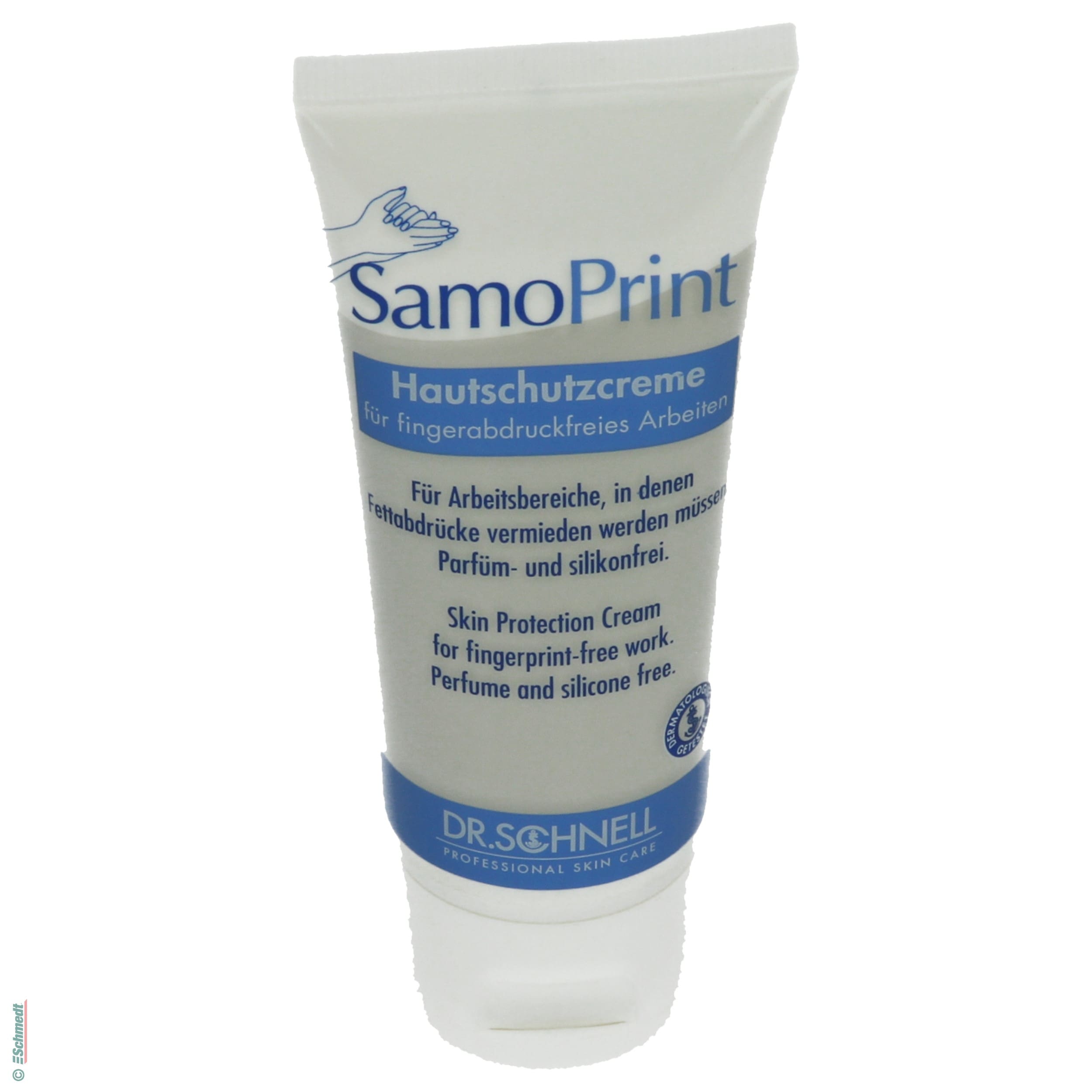 Dr. Schnell Samoprint - crème à mains - Tube / 75 ml - protège des objets sensibles contre empreintes digitalesdurch et protège le peau cont... - image-1