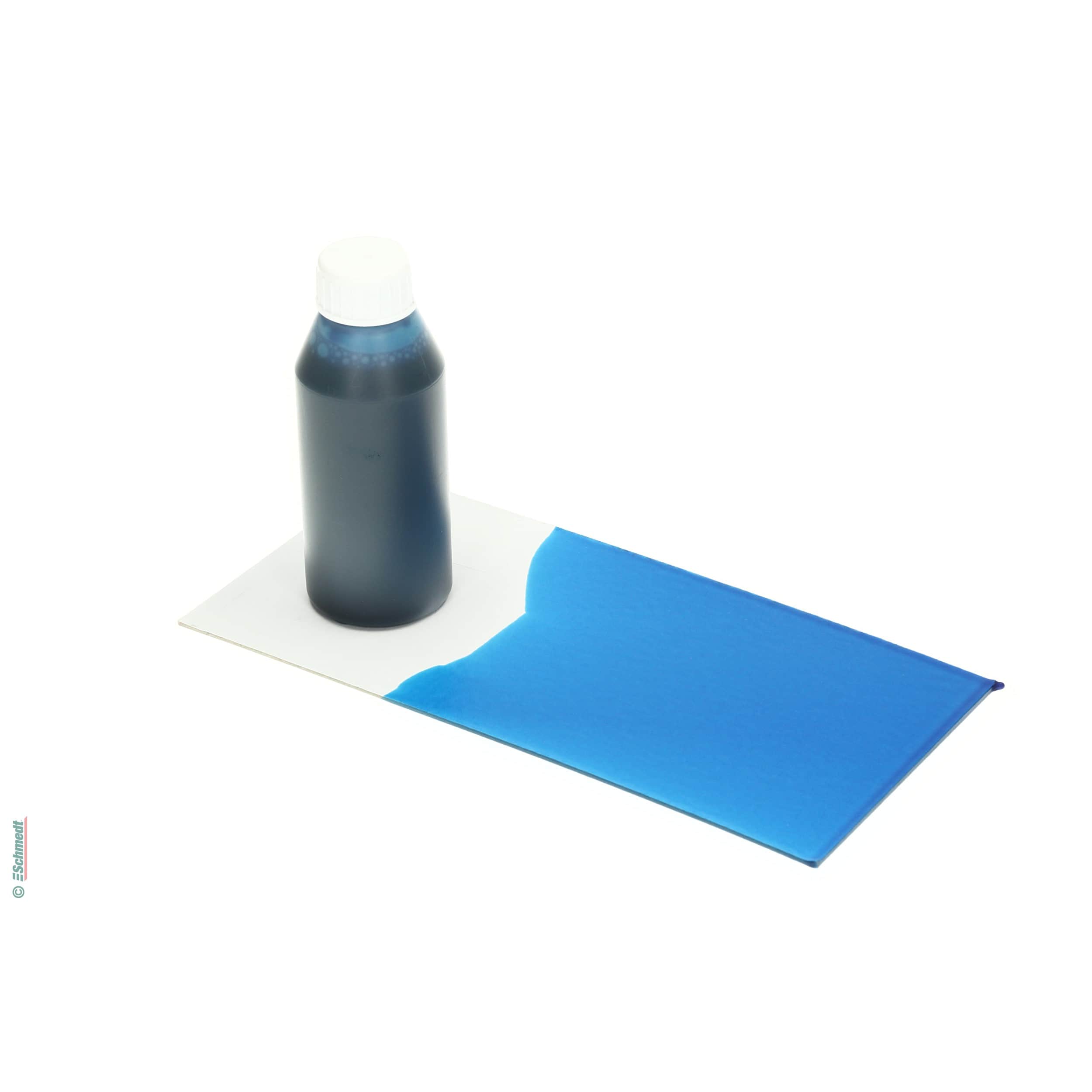 Peinture de colle - Couleur bleu foncé - Contenu Bouteille / 990 ml - pour teindre colles à dispersion comme p. ex. pour bloc-notes ou livre... - image-1